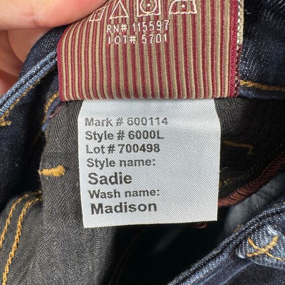 Raven Denim Jean Women 28 Sadie Madison Wash Boot Cut Stretch Low Rise Y2K 6000L - Picture 4 of 9